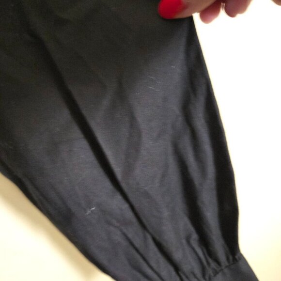 ModCloth A Casual Vision Black Shirt Dress Mandarin Collar Size M - Picture 7 of 9